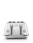 DeLonghi Icona Capitals 4 Slice Toaster, White, CTOC4003.IW product photo