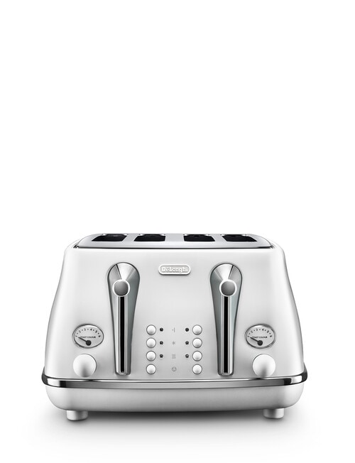 DeLonghi Icona Capitals 4 Slice Toaster, White, CTOC4003.IW product photo