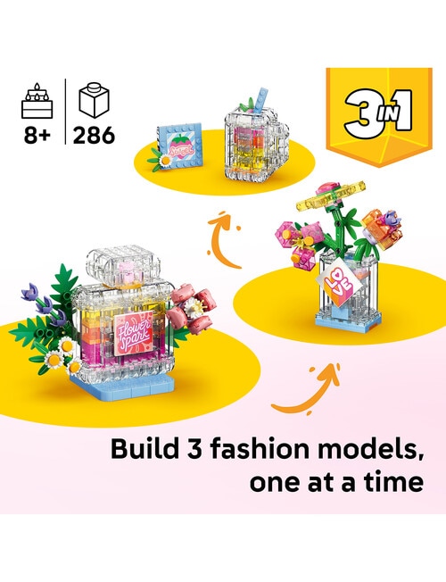 LEGO Creator 3-in-1 3 in 1 Floral Decor Perfume Bottle, 31383 product photo View 03 L