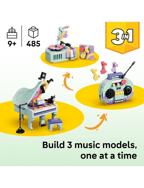 LEGO Creator 3-in-1 3 in 1 Music Decor Piano with Cat, 31392 product photo View 03 L