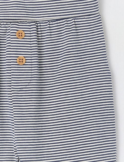 Little Bundle Essential Unisex Pant, Navy Stripe product photo View 02 L