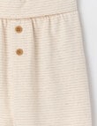 Little Bundle Essential Unisex Pant, Oat Marle Stripe product photo View 02 S