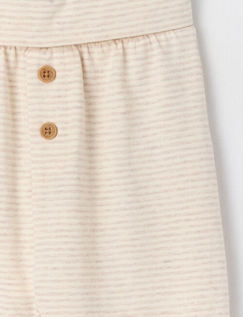 Little Bundle Essential Unisex Pant, Oat Marle Stripe product photo View 02 L