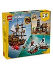 LEGO Creator 3-in-1 Creator 3 in 1 Iconic Pirate Ship Toy, 31387 product photo View 02 S