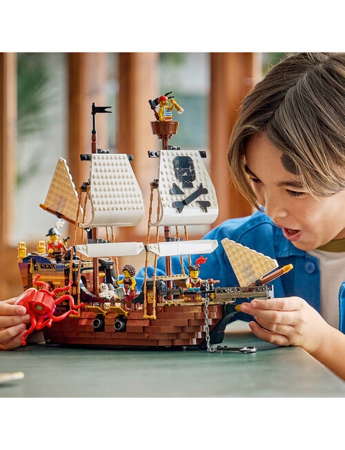 LEGO Creator 3-in-1 Creator 3 in 1 Iconic Pirate Ship Toy, 31387 product photo View 05 L