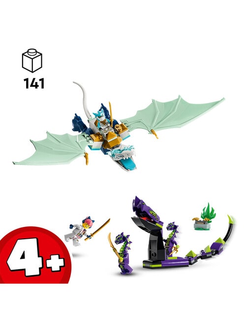 LEGO NINJAGO NINJAGO&reg; Zane's Ice Dragon Battle Toy Set, 71865 product photo View 05 L