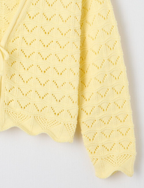 Mac & Ellie Tie Front Caridgan, Lemon product photo View 02 L