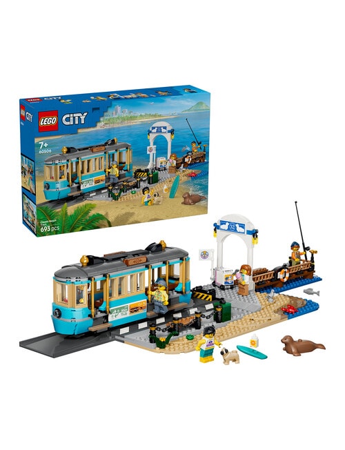 LEGO City City Classic Beach Streetcar Train Toys, 60506 product photo