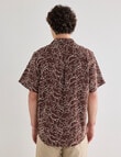 Gasoline Cuban Flora Shirt, Chocolate product photo View 02 S