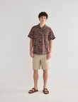 Gasoline Cuban Flora Shirt, Chocolate product photo View 03 S