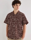 Gasoline Cuban Flora Shirt, Chocolate product photo View 04 S