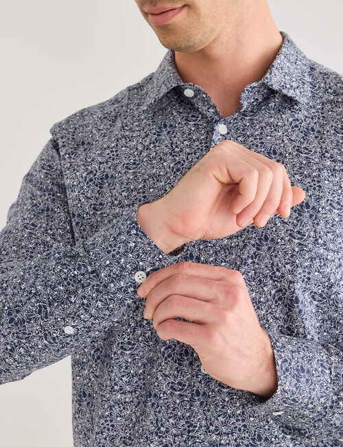 Laidlaw + Leeds Tailored Shirt, Navy product photo View 04 L