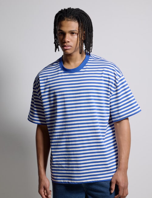 AIR SPACE Icon Stripe Tee, Blue product photo View 03 L