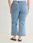 Amy & Ivy Pocket Front Flared Crop Jean, Blue Wash product photo View 02 S
