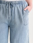 Amy & Ivy Lyocell Culotte Pant, Mid Blue product photo View 04 S
