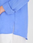 Zest Essential Linen Long Sleeve Shirt, Cornflower product photo View 05 S