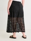 Amy & Ivy Lace Skirt, Black product photo View 02 S