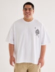 Gasoline King Size Ace of Spades Tee, White product photo