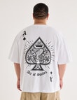 Gasoline King Size Ace of Spades Tee, White product photo View 02 S
