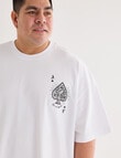 Gasoline King Size Ace of Spades Tee, White product photo View 04 S