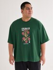 Gasoline King Size Osaka Japan Tee, Green product photo View 04 S