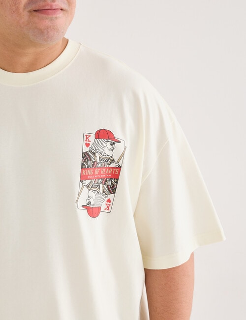 Gasoline King Size King Of Heats Tee, White product photo View 04 L
