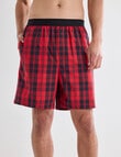 Mazzoni Christmas Check Woven Sleep Short , Red, Black & Green product photo