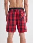 Mazzoni Christmas Check Woven Sleep Short , Red, Black & Green product photo View 02 S