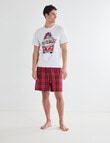 Mazzoni Christmas Check Woven Sleep Short , Red, Black & Green product photo View 03 S