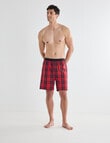 Mazzoni Christmas Check Woven Sleep Short , Red, Black & Green product photo View 04 S