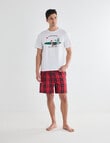 Mazzoni Christmas Check Woven Sleep Short , Red, Black & Green product photo View 05 S