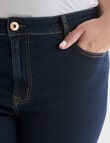 Denim Republic Curve Skinny Capri Pant, Dark Rinse product photo View 04 S