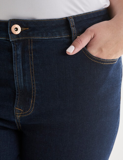 Denim Republic Curve Skinny Capri Pant, Dark Rinse product photo View 04 L