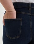 Denim Republic Curve Skinny Capri Pant, Dark Rinse product photo View 05 S