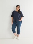 Denim Republic Curve Skinny Capri Pant, Mid Wash product photo