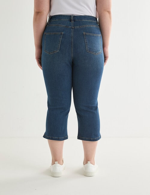 Denim Republic Curve Skinny Capri Pant, Mid Wash product photo View 02 L