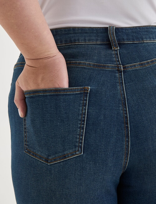 Denim Republic Curve Skinny Capri Pant, Mid Wash product photo View 05 L
