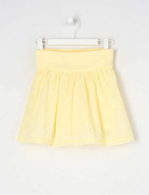 Mac & Ellie Broderie Skort, Lemon product photo
