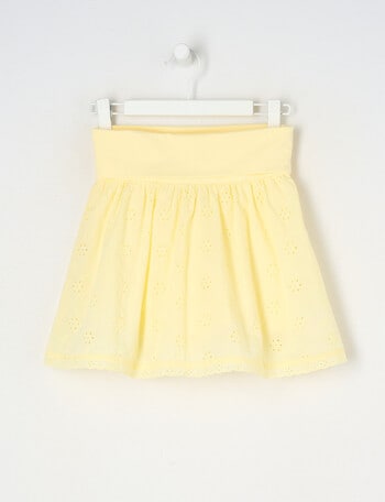 Mac & Ellie Broderie Skort, Lemon product photo