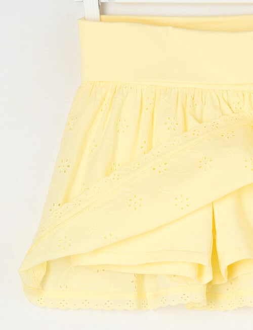 Mac & Ellie Broderie Skort, Lemon product photo View 02 L