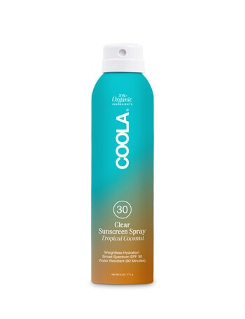 COOLA Clear Sunscreen Spray SPF30 Tropical Coconut 177ml product photo