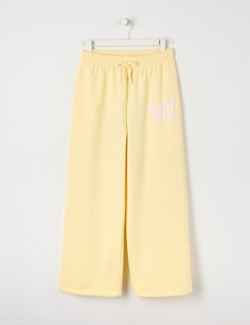 Switch Malibu Sports Wide Leg Trackpant, Lemon product photo