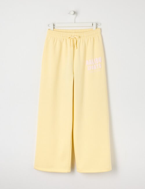 Switch Malibu Sports Wide Leg Trackpant, Lemon product photo
