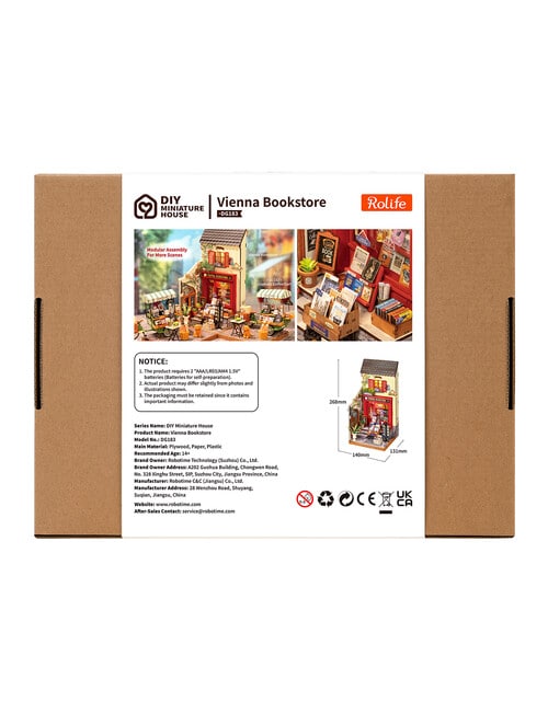 Rolife Vienna Bookstore DIY Miniature House, DG183 product photo View 05 L