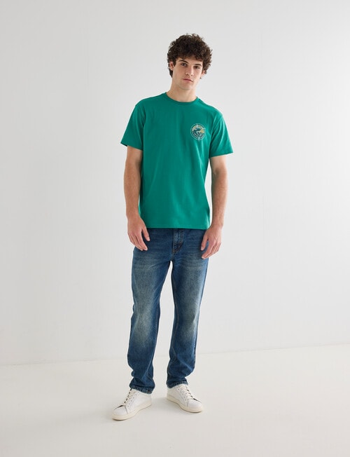 Gasoline Marlin Printed Tee, Green product photo View 03 L