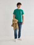 Gasoline Marlin Printed Tee, Green product photo View 06 S