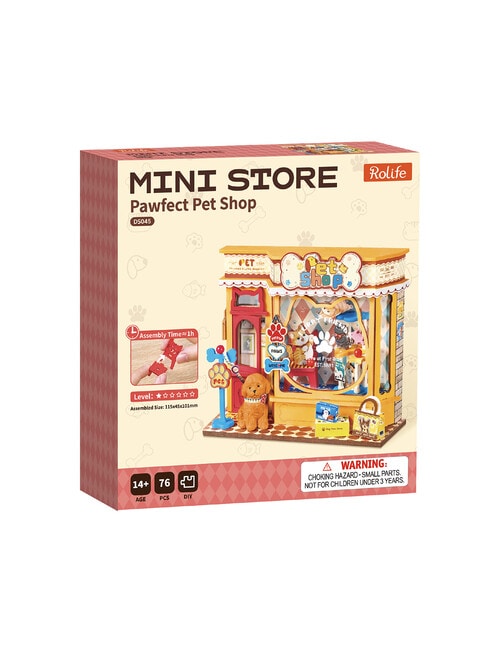 Rolife Pawfect Pet Shop DIY Miniature House, DS045 product photo View 02 L