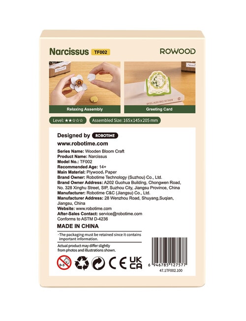 Rolife Narcissus DIY Flower Bouquet Wooden Puzzle, TF002 product photo View 05 L
