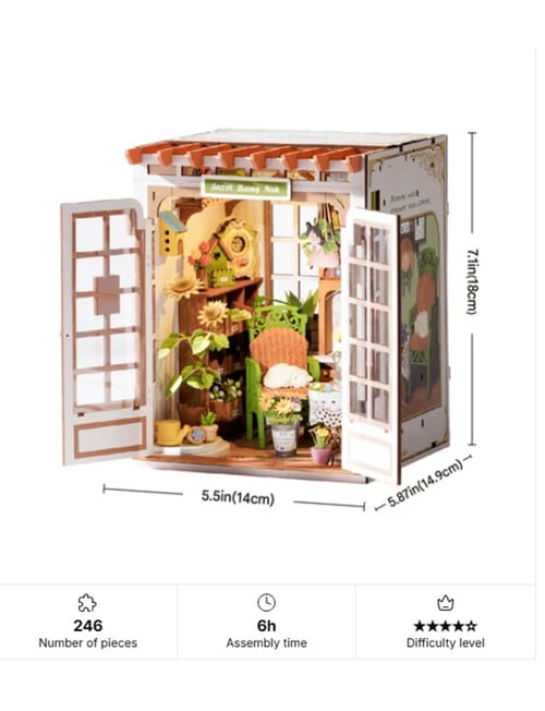 Rolife Secret Bloomy Nook DIY Book Nook, TGE04 product photo View 03 L