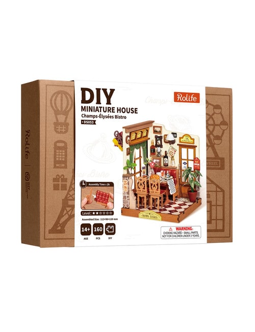 Rolife Champs-&Eacute;lys&eacute;es Bistro DIY Miniature House, DS053 product photo View 02 L